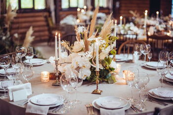 Glamouröse Hochzeitstafel mit eleganter Tischdeko für exklusive Hochzeiten in Freudenberg und Umgebung