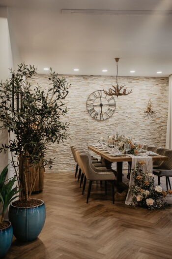 Gesamtansicht Hochzeitsdekoration Toskana Style