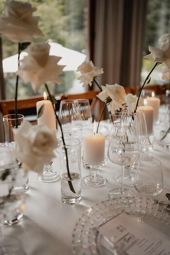 Stilvolle Hochzeit Beleuchtung mit Glas und Kristall für Lorch am Rhein