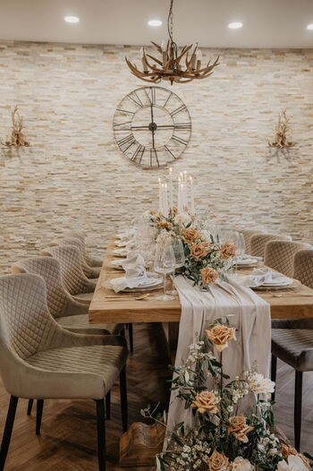 Rustikale Tischdekoration Hochzeit Toskana Style